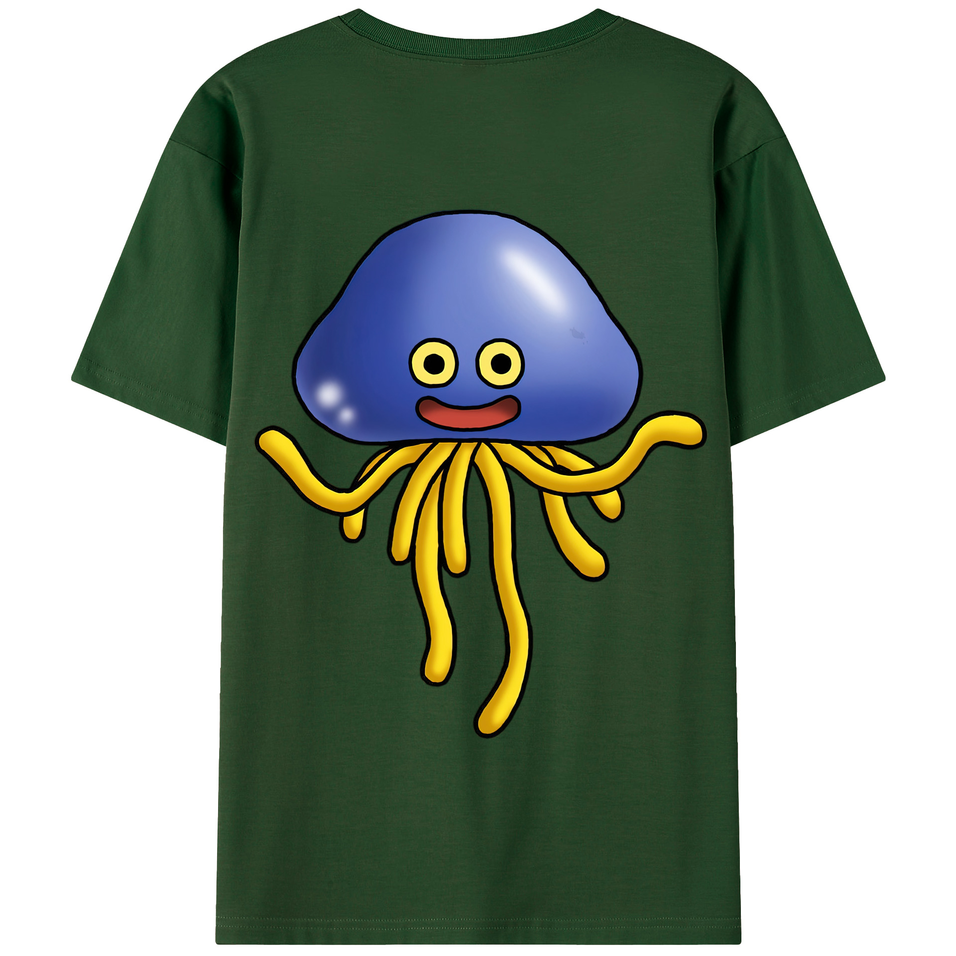 （画像用） ドラゴンクエスト Doragon Kuesuto Dragon Quest 綿100％半袖Tシャツ（背面プリント）